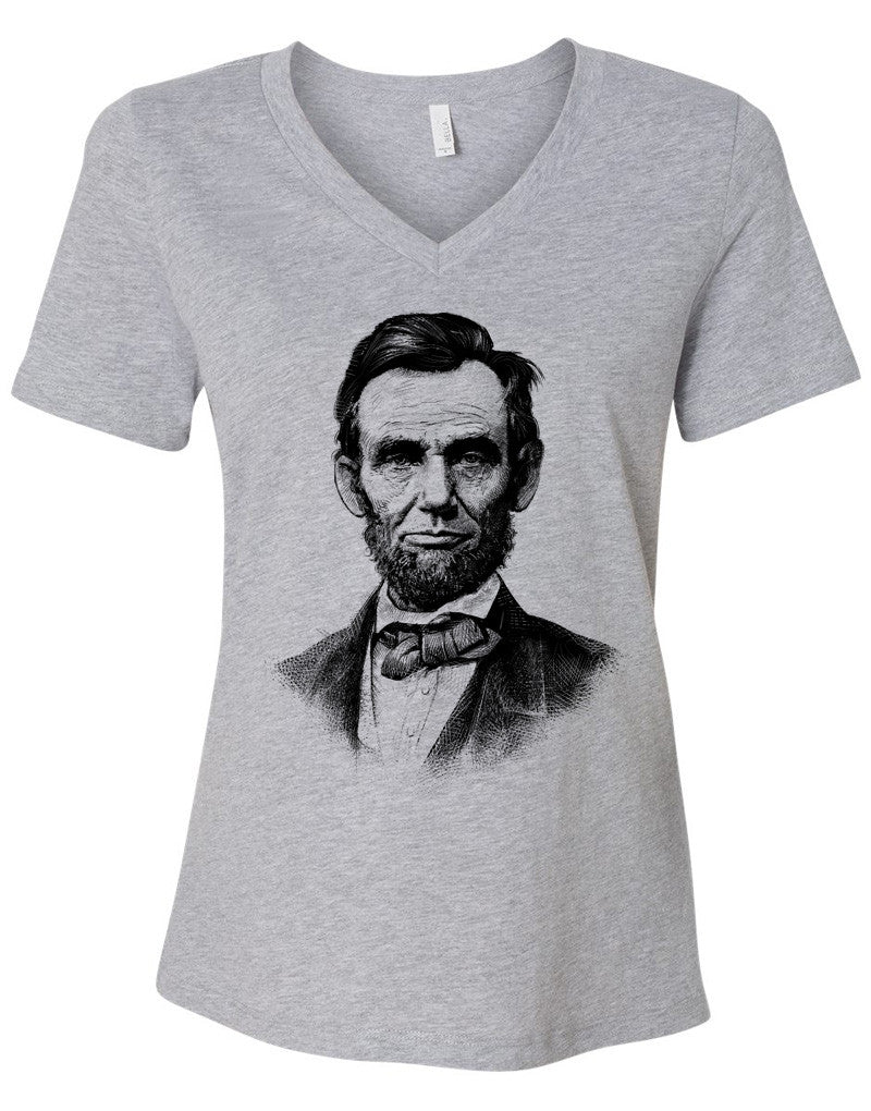 Abraham Lincoln - Women's Relaxed V-Neck Tee