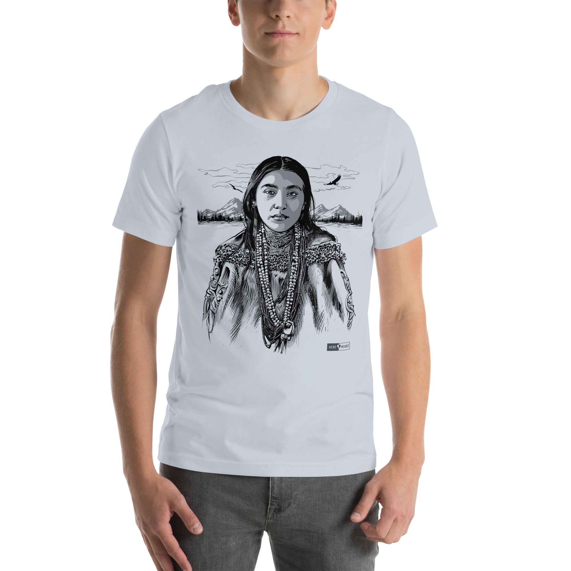 Native American Woman - Men's/Unisex Crew Tee