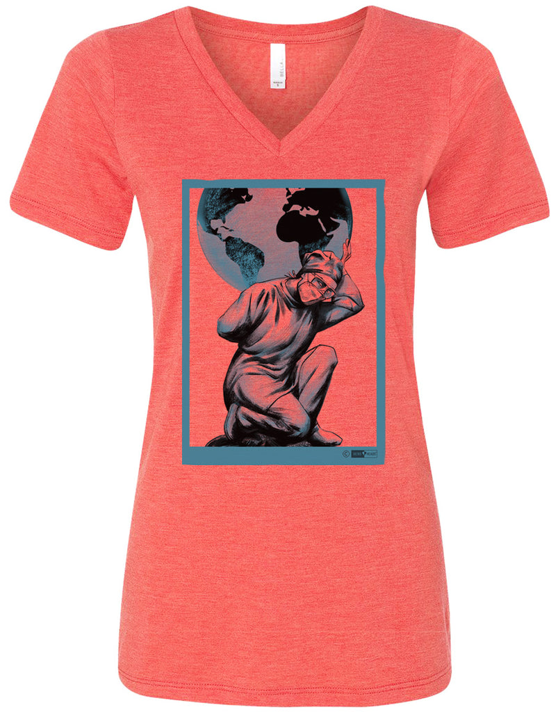 Frontline Heroes - Women's Relaxed V-Neck Tee
