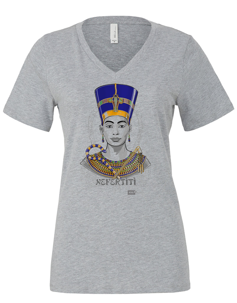 Nefertiti - Women's Relaxed V-Neck Tee