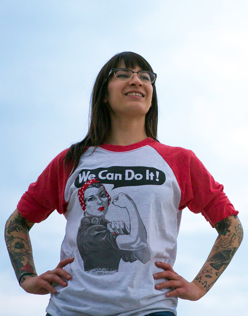 Rosie the Riveter - Unisex Adult 3/4 Baseball Tee