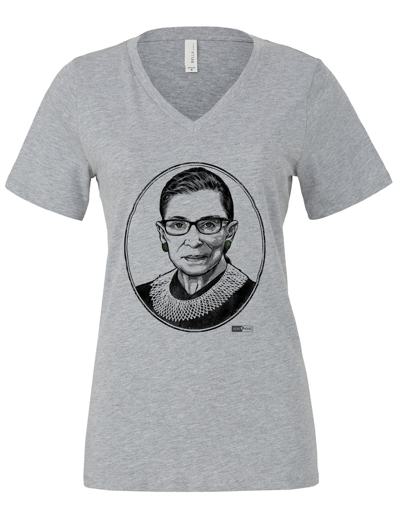 RBG - Women's Relaxed V-Neck Tee