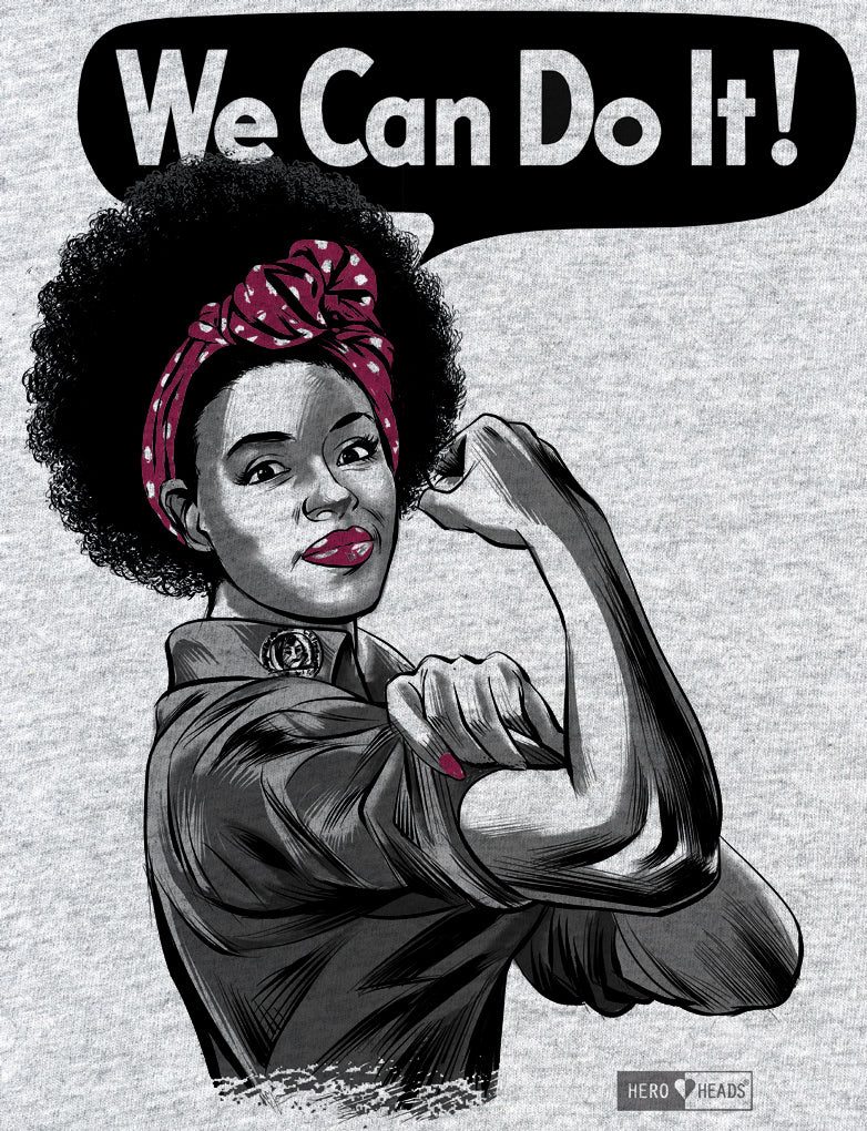 Rosie the Riveter - African American - Women's Relaxed V-Neck Tee